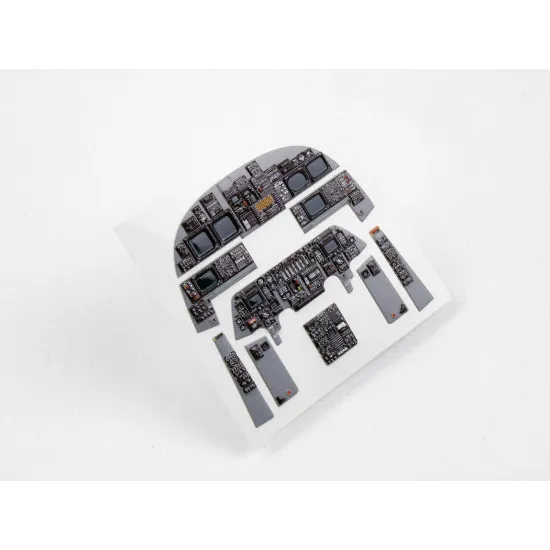 Red Fox Qs-48124 1/48 3d Instrument Panel For B-1b Lancer Early Black Edition For Revell