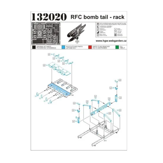 Hgw 132051 1/32 Bristol F.2b Fighter Super Detail Set For Wingnut Wings