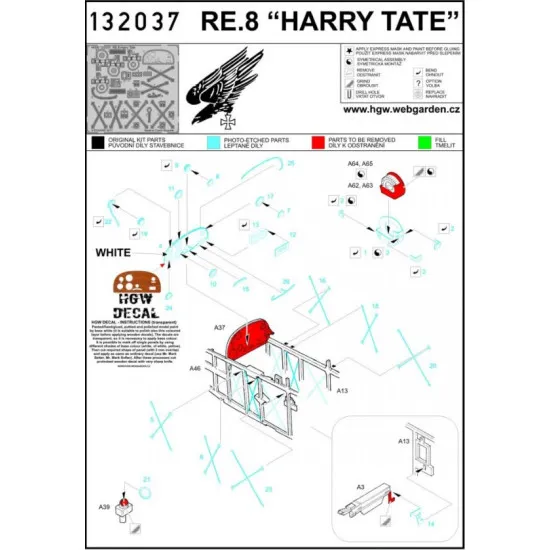 Hgw 132068 1/32 Raf Re.8 Harry Tate Super Detail Set For Wingnut Wings