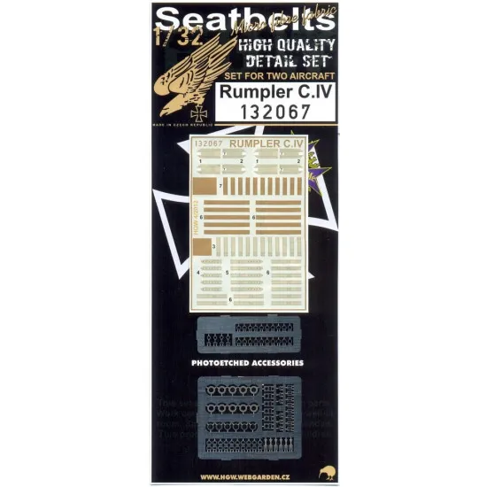 Hgw 132095 1/32 Rumpler C.iv Super Detail Set For Wingnut Wings Hgw 132095 1/32 Rumpler C.iv Super Detail Set For Wingnut Wings