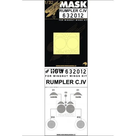 Hgw 132095 1/32 Rumpler C.iv Super Detail Set For Wingnut Wings Hgw 132095 1/32 Rumpler C.iv Super Detail Set For Wingnut Wings