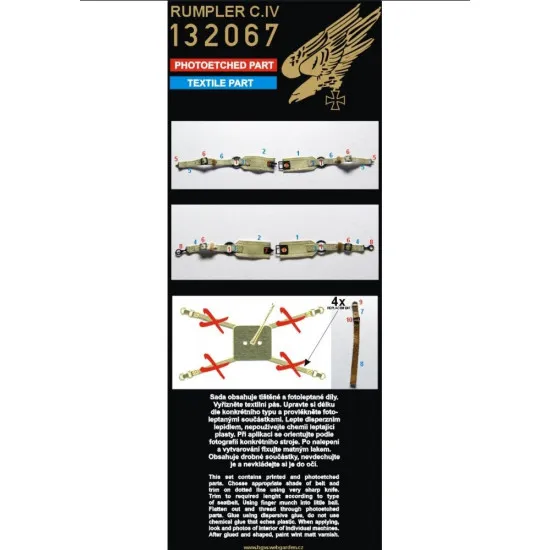 Hgw 132095 1/32 Rumpler C.iv Super Detail Set For Wingnut Wings Hgw 132095 1/32 Rumpler C.iv Super Detail Set For Wingnut Wings