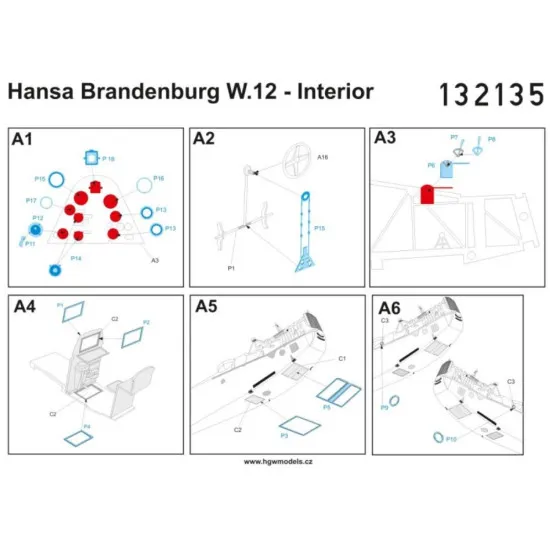 Hgw 132149 1/32 Hansa-brandenburg. W.12 Super Detail Set For Wingnut Wings