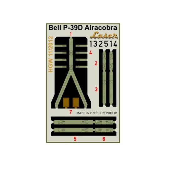 Hgw 132514 1/32 Bell P-39d Airacobra Seat Belts For Revell / Special Hobby
