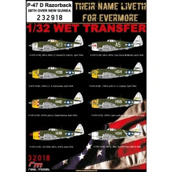 Hgw 232918 1/32 Decal For P-47d 58th Over New Guinea Wet Transfer