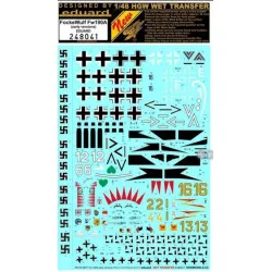 Hgw 248041 1/48 Decal For Fw 190a Early Versions Markings Wet Transfer