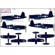 Hgw 248904 1/48 Decal For F4u-1d Corsair F4u-4 Ww.ii Wet Transfer