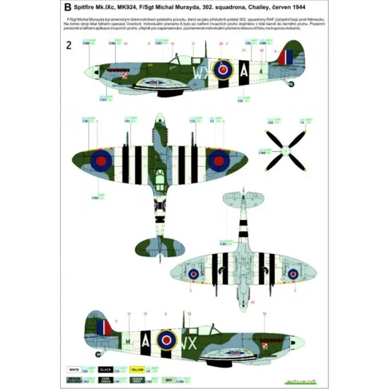 Hgw 272028 1/72 Decal For The Longest Day Spitfire Mk.ix Wet Transfer
