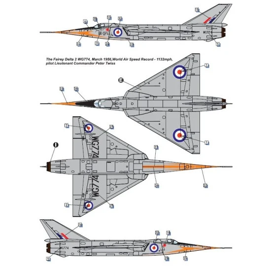 Dora Wings 72009 1/72 Fairey Delta 2 British Supersonic Research Aircraft