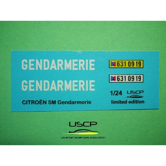 Uscp 24k002 1/24 Citroen Sm Gendarmerie Scale Car Model Resin Model Kit