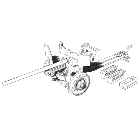 Ace 72562 1/72 Us M1 57mm At Gun On M2 Carriage Plastic Model Kit