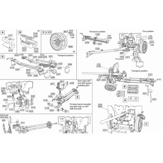 Ace 72562 1/72 Us M1 57mm At Gun On M2 Carriage Plastic Model Kit