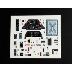 Kelik K35021 1/35 Ah1g Cobra Interior 3d Decals For Icm Kit