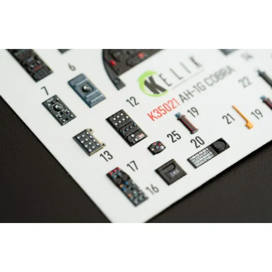 Kelik K35021 1/35 Ah1g Cobra Interior 3d Decals For Icm Kit