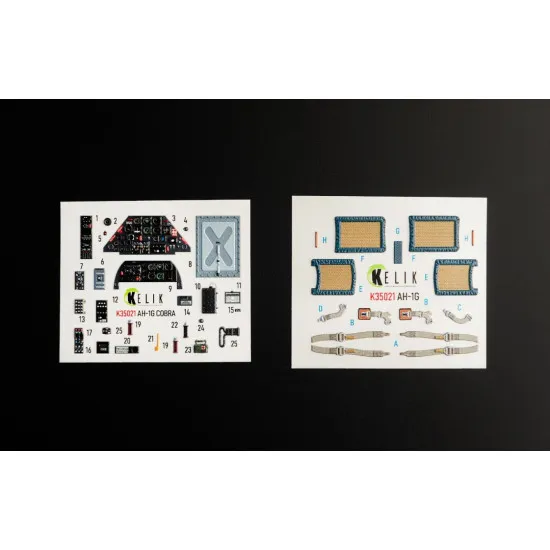 Kelik K35021 1/35 Ah1g Cobra Interior 3d Decals For Icm Kit
