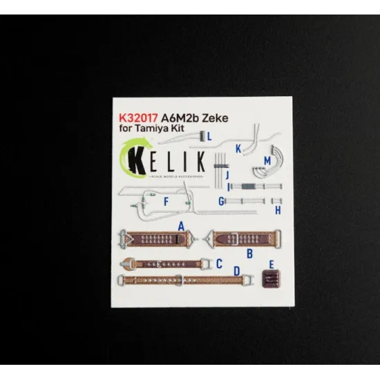 Kelik K32017 1/32 A6m2b Zeke Interior 3d Decal For Tamiya Kit