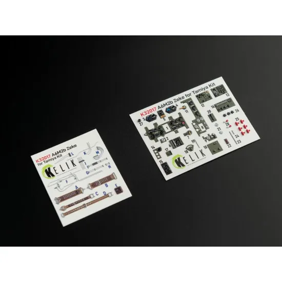 Kelik K32017 1/32 A6m2b Zeke Interior 3d Decal For Tamiya Kit