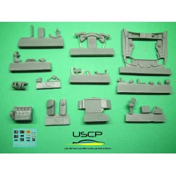 Uscp 24t023 1/24 Bmw 2002 Turbo Engine Bay Super Detail Set Resin Kit
