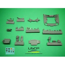 Uscp 24t024 1/24 Bmw 2002tii Engine Bay Super Detail Set Resin Kit