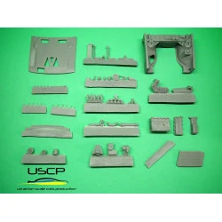 Uscp 24t028 1/24 Audi Quattro S1 Gr.b Engine Bay Super Detail Set Resin Kit