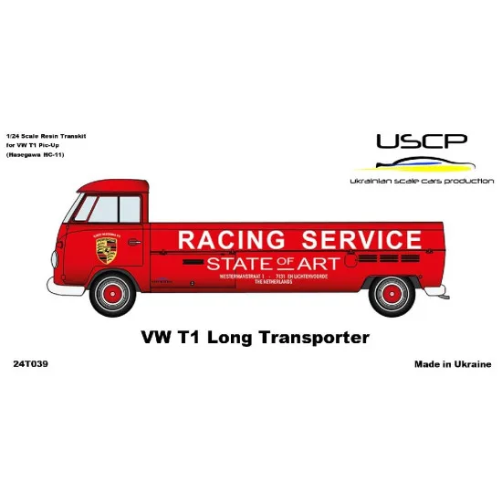 Uscp 24t039 1/24 Vw T1 Long Transporter Resin Kit Upgrade Set