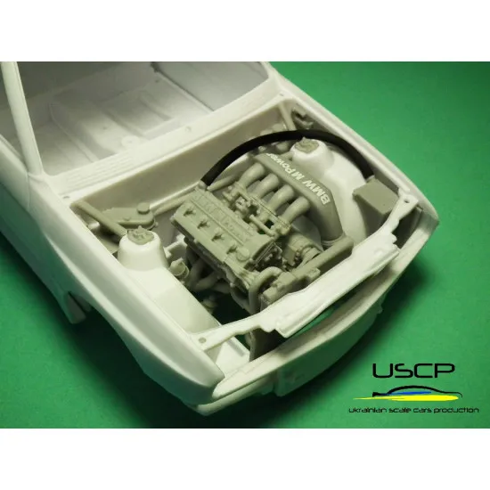 Uscp 24t040 1/24 Bmw M3 E30 Racing Engine Bay Super Detail Set Resin Kit Upgrade
