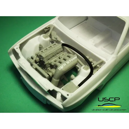 Uscp 24t040 1/24 Bmw M3 E30 Racing Engine Bay Super Detail Set Resin Kit Upgrade
