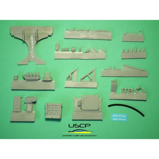 Uscp 24t040 1/24 Bmw M3 E30 Racing Engine Bay Super Detail Set Resin Kit Upgrade