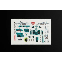 Kelik K72057 1/72 Mig23 Ml Mla Interior 3d Decals For Clearprop Kit