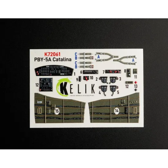 Kelik K72061 1/72 3d Decals For Pby-5a Catalina Interior Academy