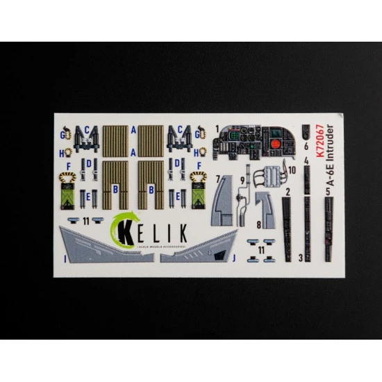 Kelik K72067 1/72 A6e Intruder Interior 3d Decals For Italeri Kit