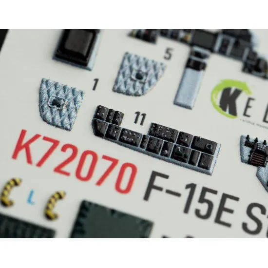 Kelik K72070 1/72 F15e Strike Eagle Interior 3d Decals For Hasegawa Kit