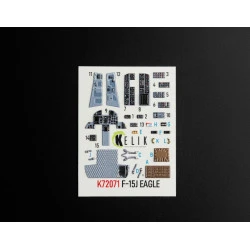 Kelik K72071 1/72 F15j Eagle Interior 3d Decals For Platz Kit