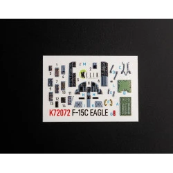 Kelik K72072 1/72 F15c Strike Eagle Interior 3d Decals For Hasegawa Kit