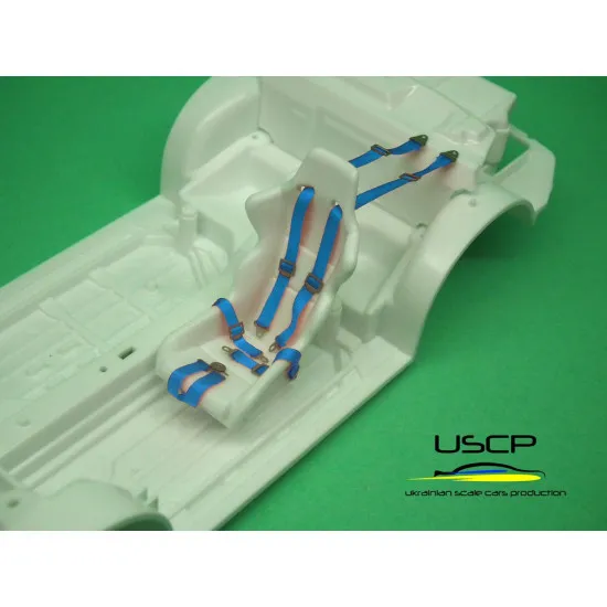 Uscp 24a017 1/24 Racing Seatbelts Pe Set Blue Upgrade Accessories Kit