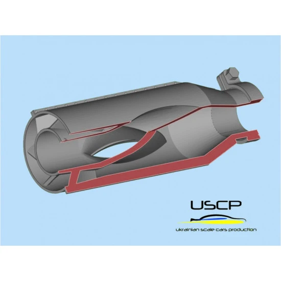 Uscp 24a083 1/24 250 Gto Exhaust Pipes Set Resin Kit Upgrade Kit