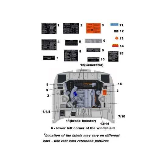 Uscp 24a051 1/24 Decal For Bmw 2002 Engine Bay