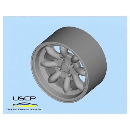 Uscp 24p143 1/24 13 Inch Jbw Superlight 8 Spoke Resin Kit Upgrade Accessories