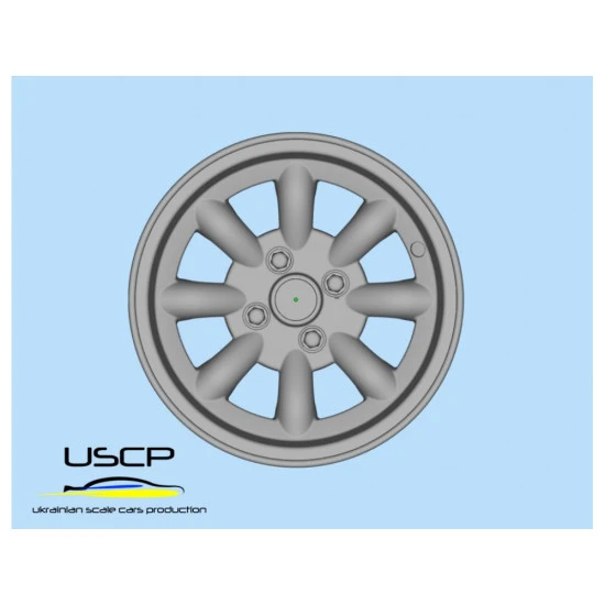 Uscp 24p143 1/24 13 Inch Jbw Superlight 8 Spoke Resin Kit Upgrade Accessories