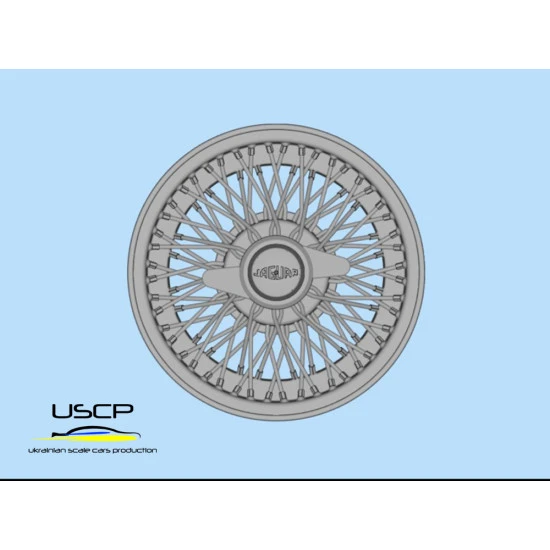 Uscp 24p170 1/24 15inch Jaguar Classic Wire Wheels Resin Kit Upgrade Accessories