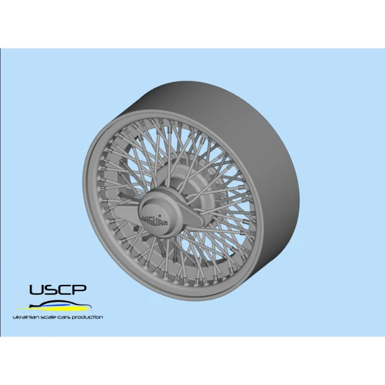 Uscp 24p170 1/24 15inch Jaguar Classic Wire Wheels Resin Kit Upgrade Accessories