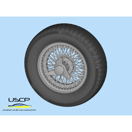 Uscp 24p172 1/24 15 Inch Aston Martin Db5 Wire Wheels For Revell Resin Kit