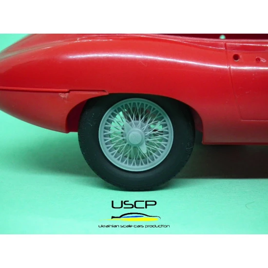 Uscp 24p171 1/24 15 Inch Jaguar E-type Wire Wheels For Revell Resin Kit