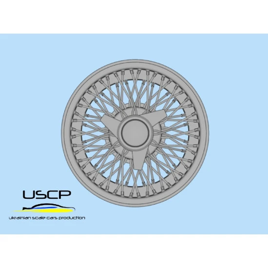 Uscp 24p173 1/24 15 Inch British Cars Classic Wire Wheels Resin Kit