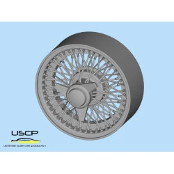 Uscp 24p173 1/24 15 Inch British Cars Classic Wire Wheels Resin Kit