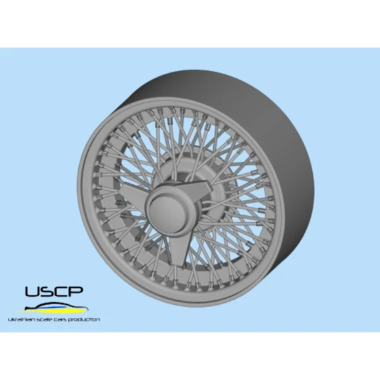 Uscp 24p173 1/24 15 Inch British Cars Classic Wire Wheels Resin Kit