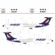 Had Models 144041 1/144 Decal For Il-62 M Malev Decal Sheet / Matrica