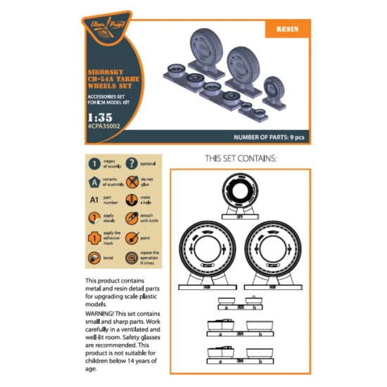 Clear Prop 35002 1/35 Ch 54a Tarhe Wheelset Accessories For Icm Kits