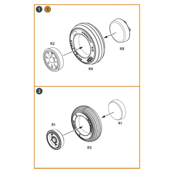 Clear Prop 48038 1/48 Amx Ghibli Wheelset For Kinetic Hobbyboss Kits Accessories