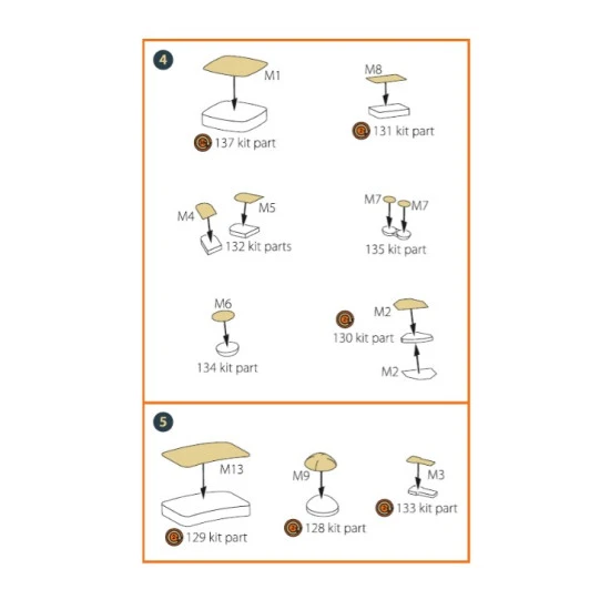 Clear Prop 72114 1/72 Emb145 Painting Mask On Yellow Kabuki Paper For Amodel Kits